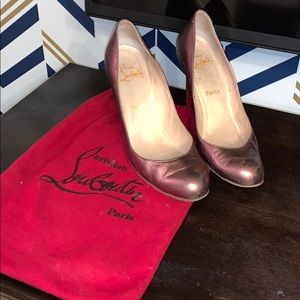 USED Christian Louboutin Metallic Lavendar Pumps